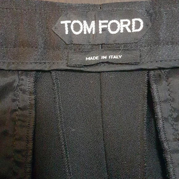 Tom Ford Pants - Tom Ford wool/silk crepe dbl pleated  satin trim ladies tuxedo formal pants